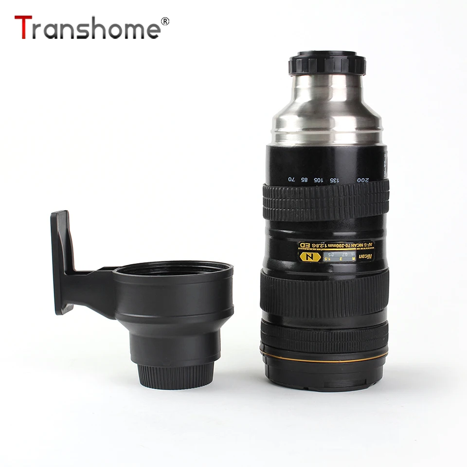 

Transhome Creative Camera Lens Mug Thermos Cup Vacuum Flask Bottle For Water Stainless Steel Thermos Mug Coffee Cup