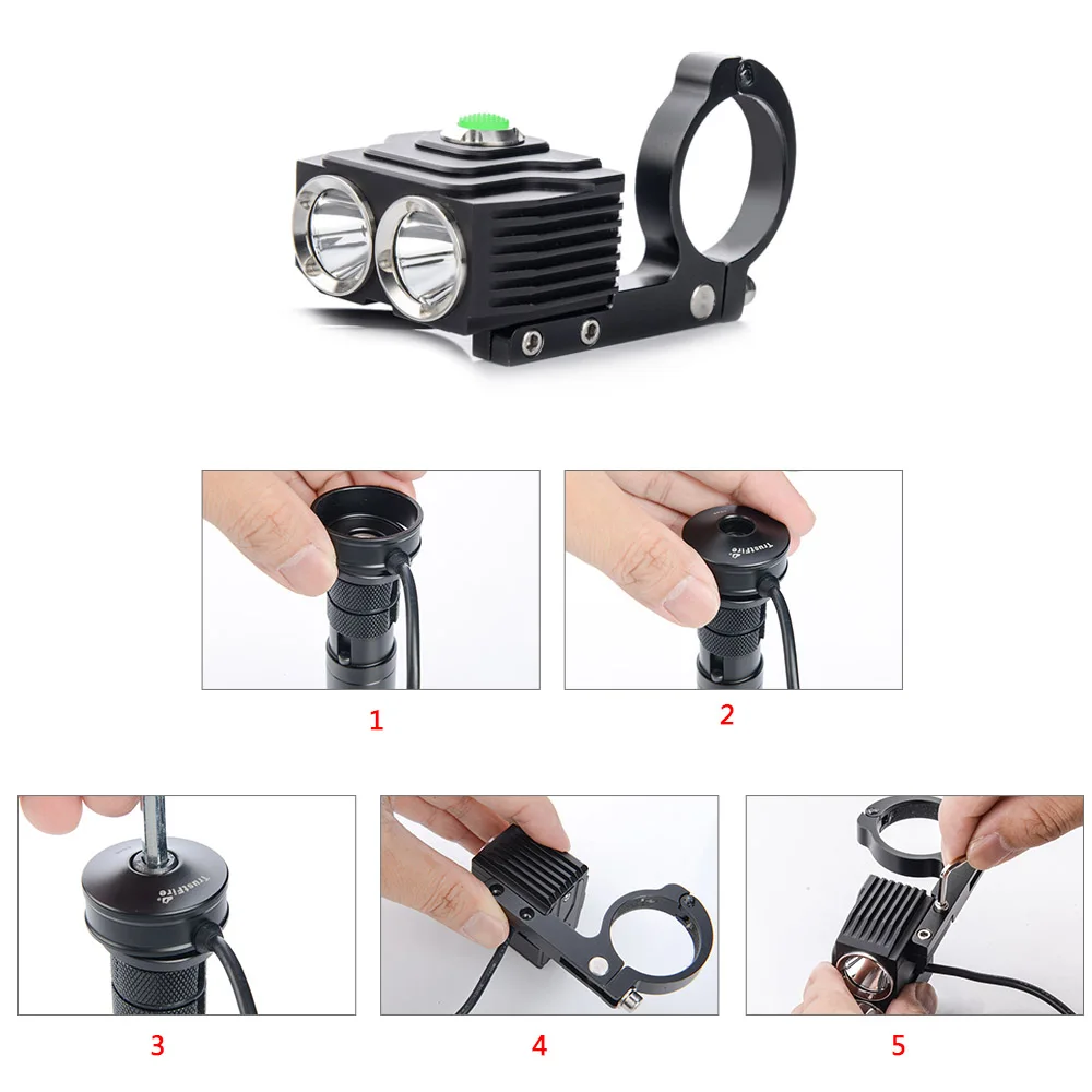 Flash Deal BP02-D019 Cycling Safety Bicycle Light Set Batteries 3400mah Rechargeable Battery Pack and Charger for Camping Cycling Hiking 5