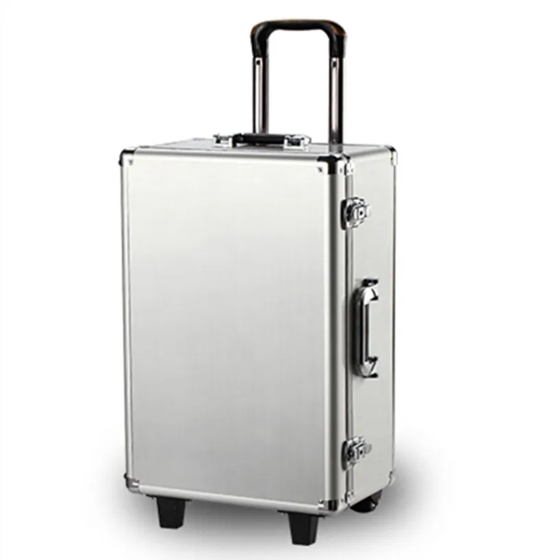 Роскошный чемодан на колесиках из алюминиево-магниевого сплава, деловой металлический чехол для костюма, сумка на колесиках, чехол для путешествий, Дрон, специальный набор инструментов