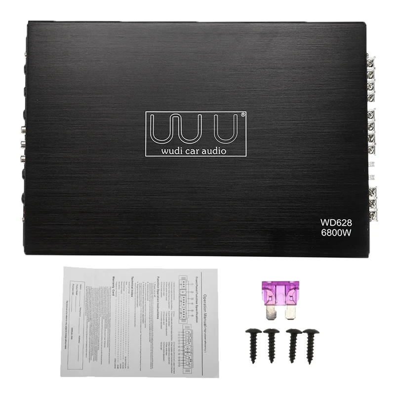  DC 12V 6800w Max 4 Channel Car Audio Amplifiers Automotive Multichannel Audio Stereo Bass Speaker S - 4000039230226