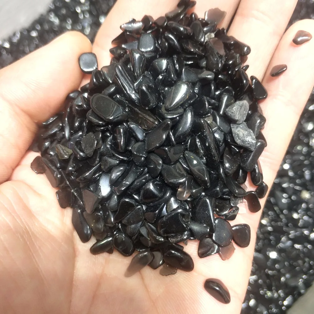 100g Natural obsidian tumbled stone Rock crystal gravel Suitable for