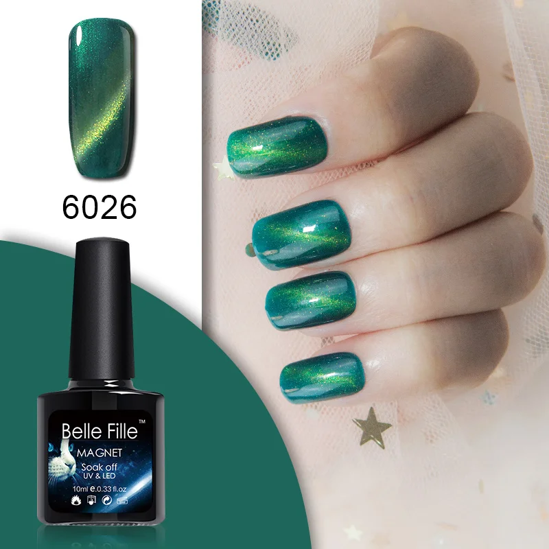 Гель для ногтей BELLE FILLE 10 мл кошачий глаз Esmaltes Permanentes De Uv Y Led маникюрный лак цветной