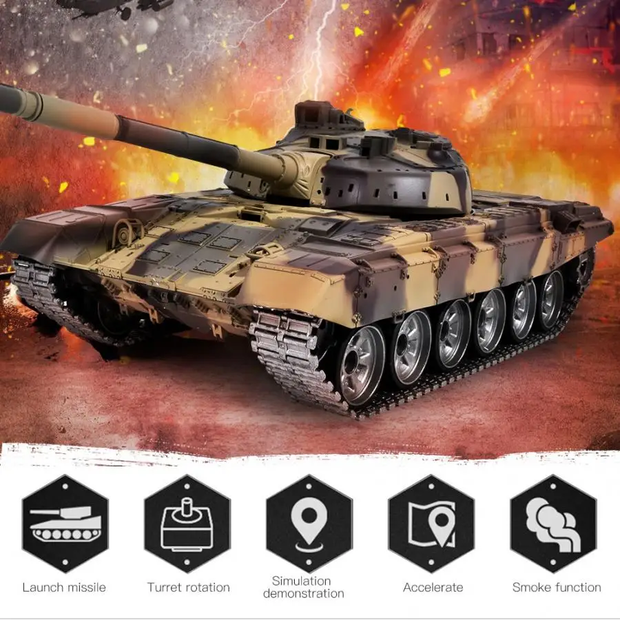 2.4G 1:16 Metal Remote Control Battle Walker Tank Model RC Toy For Kids Children RC Tank 2.4G 1:16 Metal Remote Control Battle Walker Tank Model RC Toy For Kids Children RC Tank