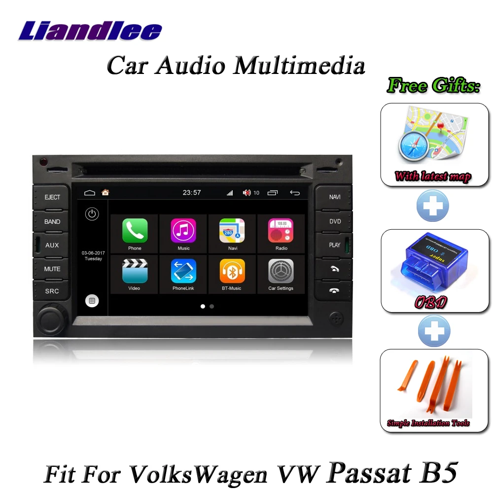 Sale Liandlee For VolksWagen VW Passat B5 2005~2009 Car Radio Camera OBD TV BT Wifi DVD Player GPS Map Navi Navigation Android System 1