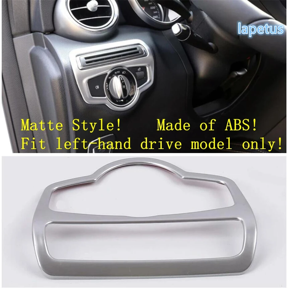 

Lapetus Front Head Lights Lamp Switch Button Frame Decoration Cover Trim Fit For Mercedes Benz GLC X253 2016 2017 2018 2019 ABS