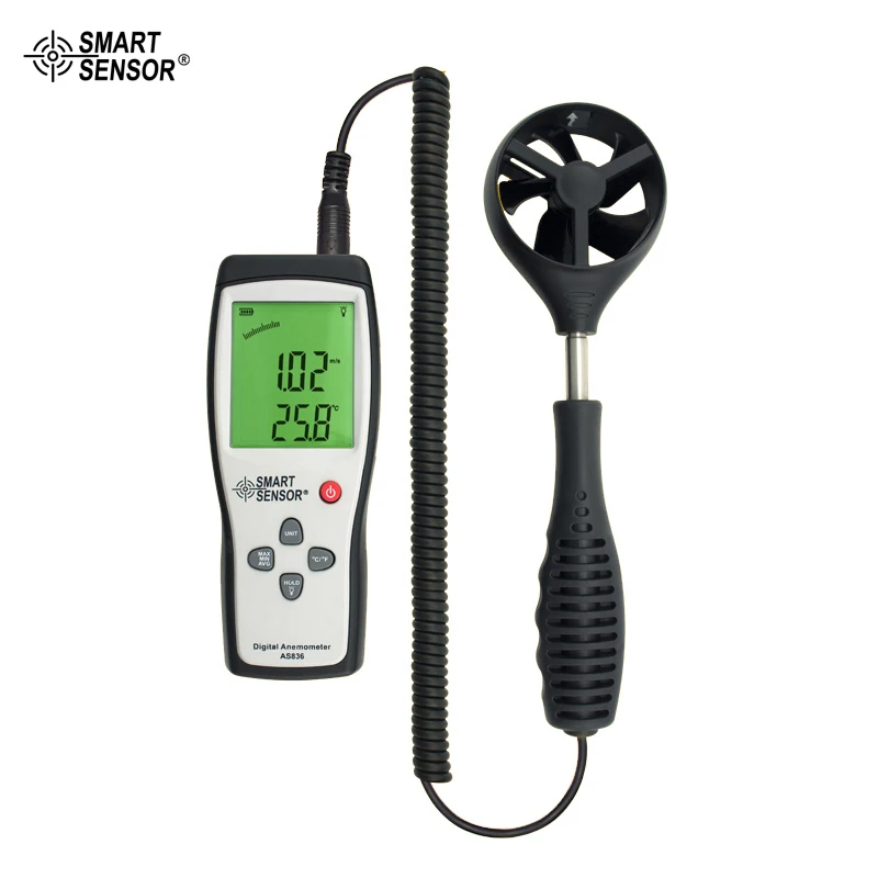 

Air-flow Anemometer 45m/s Relative Air Temperatur Smart Sensor AS836