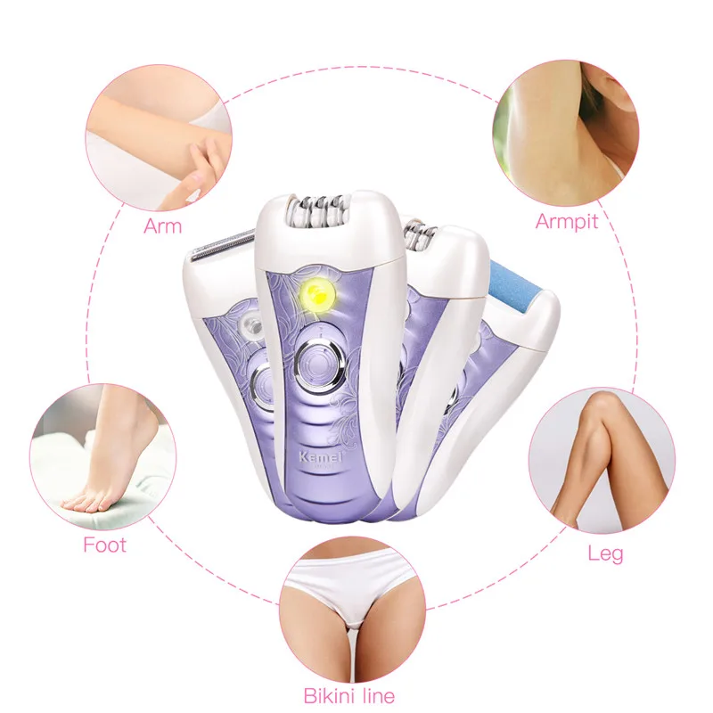 

100-240V Rechargeable Electric Women Shaver Razor Lady's Epilator Depilator Grinding Feet Callus Remover Foot Pedicure Tools 32