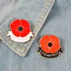 Wkound – broche pavot rouge avec fleur et diamant en cristal, Badge de Banquet ► Photo 2/4