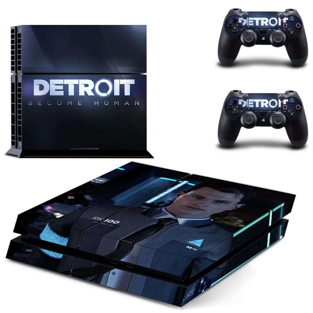 Наклейка на кожу PS4 Detroit Виниловая наклейка для консоли Sony Playstation 4 и 2 контроллера