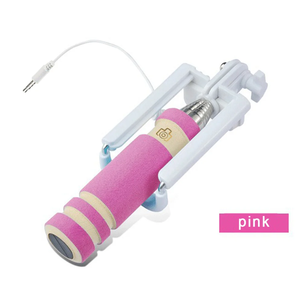 

Mini Universal Adjustable Handheld Selfie Stick Wire Control Portable Extendable Mobile Phone Selfie Sticks For iPhone Android