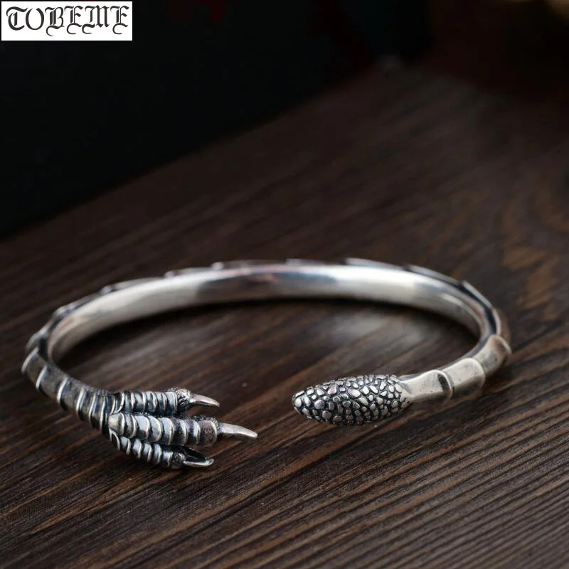 Handmade 100 925 Silver Eagle Bracelet Snake Cuff Bracelet Pure Silver Man Bracelet Bracelets