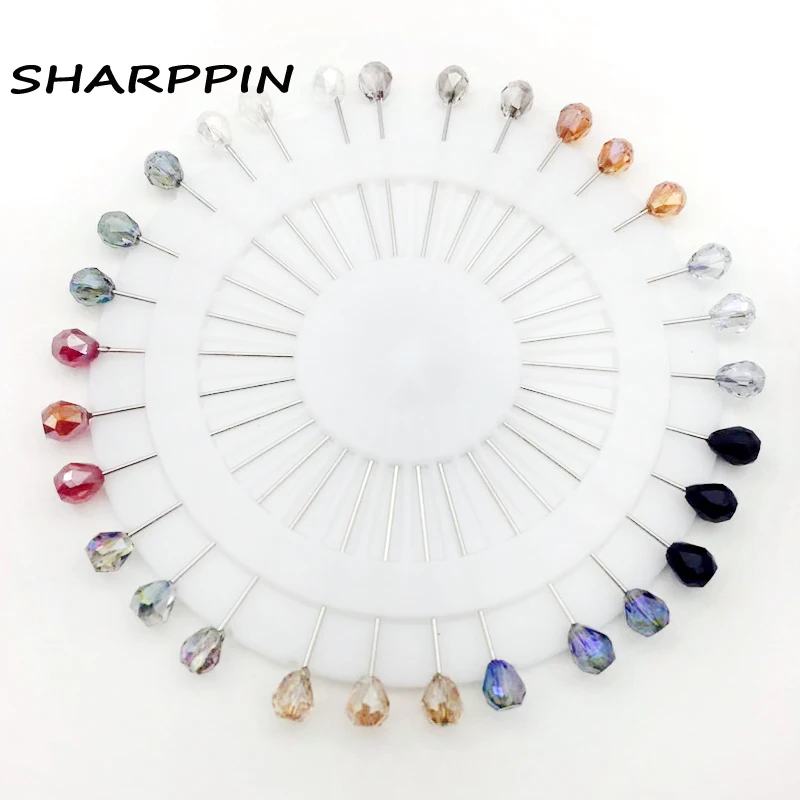

Multicolor Crystal Brooch Hijab Pins Trendy Wholesale Women Muslim Scarf Hijab Pins Silver Safety Jeweley