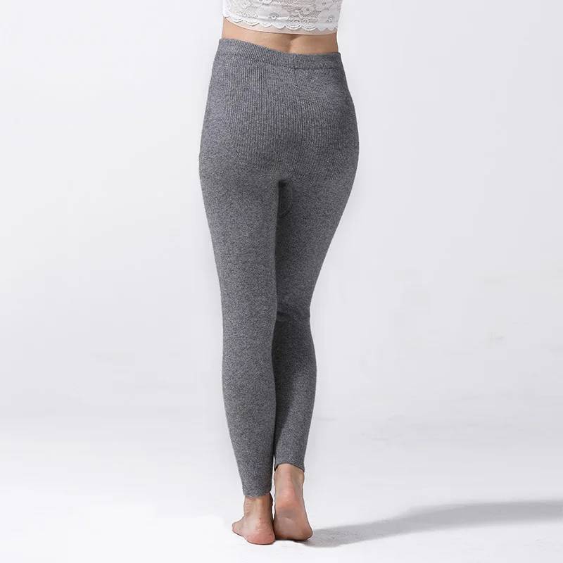 Hot Sale Women Leggings 100% Cashmere Knitted Pants Winter New Arrival Fashion Legging High Quality Pure Pashmina Knit Trousers