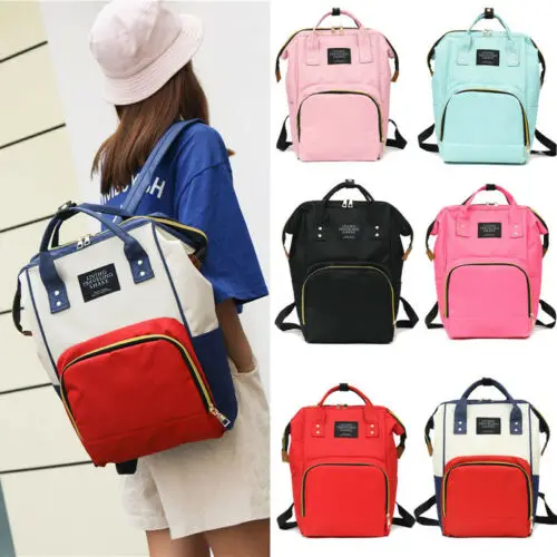 

Large Diaper Mummy Bag Multi-Function Patchwork Waterproof Travel Backpack Nappy Bags Baby Care Organizer