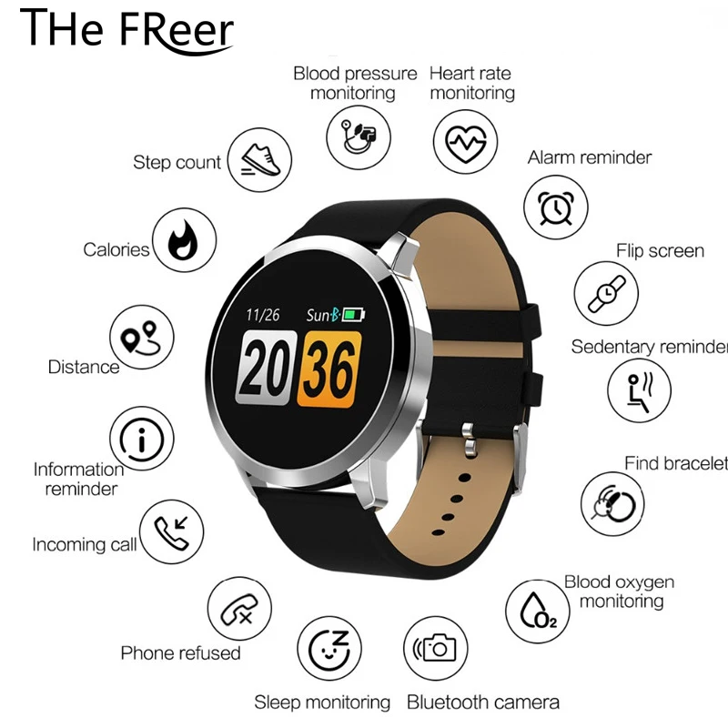 

Business Smart Watch IP67 Waterproof Heart Rate Monitor Smart Watch 0.95 Inch OLED Color Screen for Android Ios Smart Watch Mens