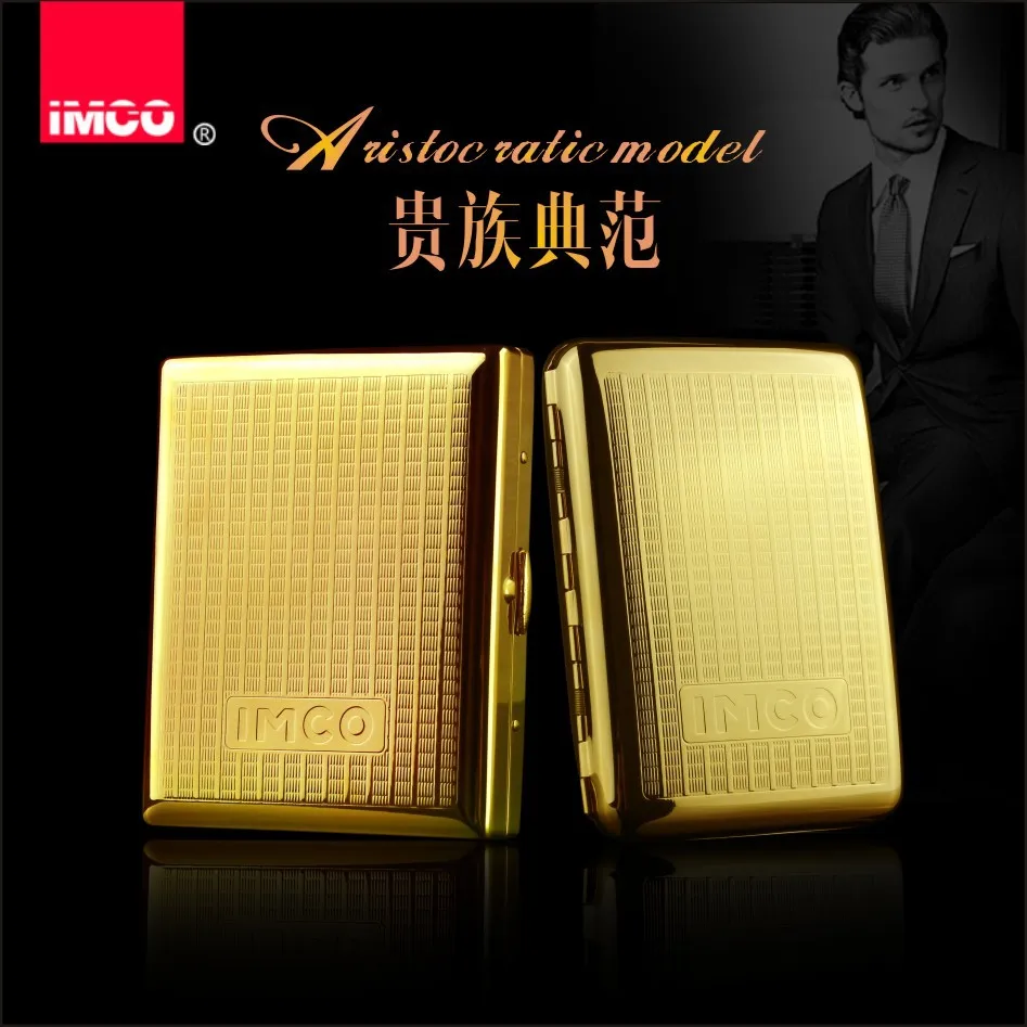 

IMCO Original Cigarette Case Cigar Box Pure Copper Tobacco Holder Pocket Storage Container Smoking Cigarette Accessories