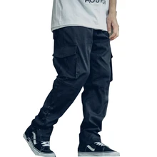 Новые популярные мужские брюки карго новая уличная одежда мужские хлопковые свободные рабочие повседневные брюки плюс размер хип-хоп свободные спортивные брюки