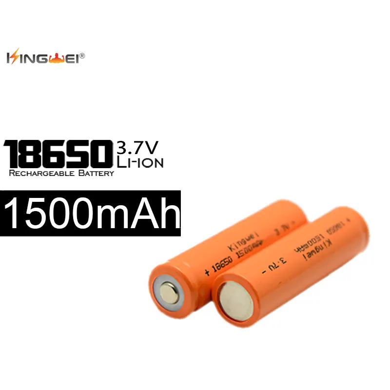 Оригинальный литий ионный перезаряжаемый аккумулятор KingWei Orange 1500 мАч 18650 3 7 в для
