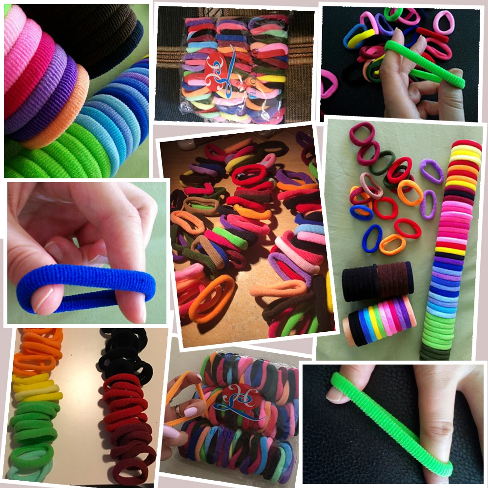 

96pcs 8mm Mix Colors Baby Girls Kids Children Elastic Hair Ties Bands Rope Ponytail Holders Headband Scrunchie Hair Accessories