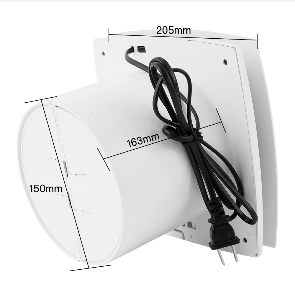 6inch Silent Toilet Exhaust Fan Home Bathroom Kitchen Toilet Fan Extractor Air Ventilation Low Nois - 33019169246