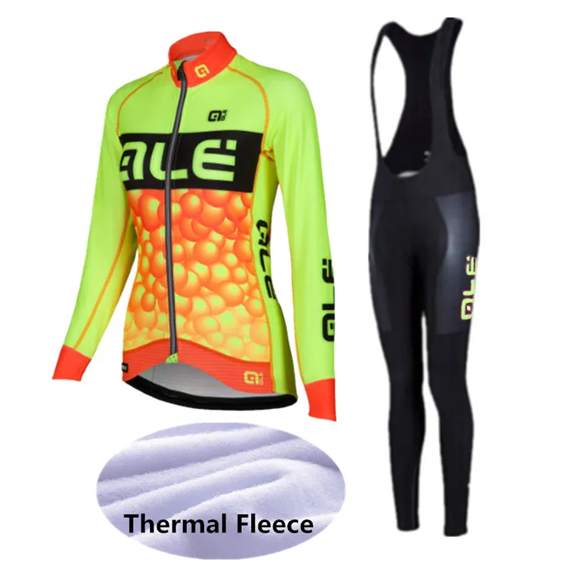 Winter 2017 ALE Thermal Fleece Pro Team Cycling Jersey Set Long Sleeve Bicycle Clothing Bib Pantalones Ropa Ciclismo Invierno | Спорт и