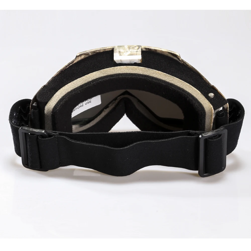 Ski-Sunglass Goggles with 1080P FHD Camera & Camouflage Frame & Black Double Anti-Fog Lens & Batter