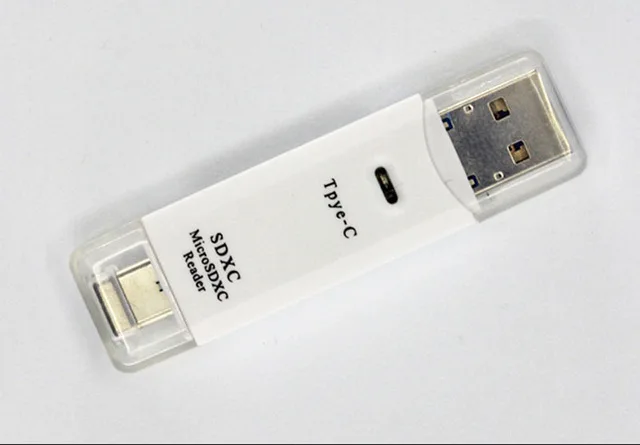 Все в одном type C USB 3,0 Micro USB адаптер SD/Micro SD/TF кард-ридер OTG Andriod PC внешний мульти-карт памяти - Цвет: Белый