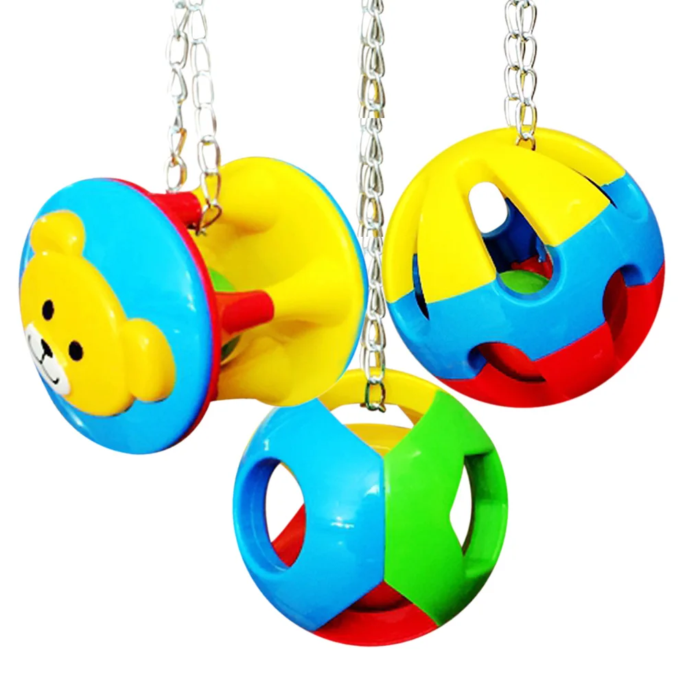 

Pet Bird Bites Toy Parrot Chew Ball Toys For Parrots Swing Cage Hanging Cockatiel brinquedos Birds Toy Bird Supplies