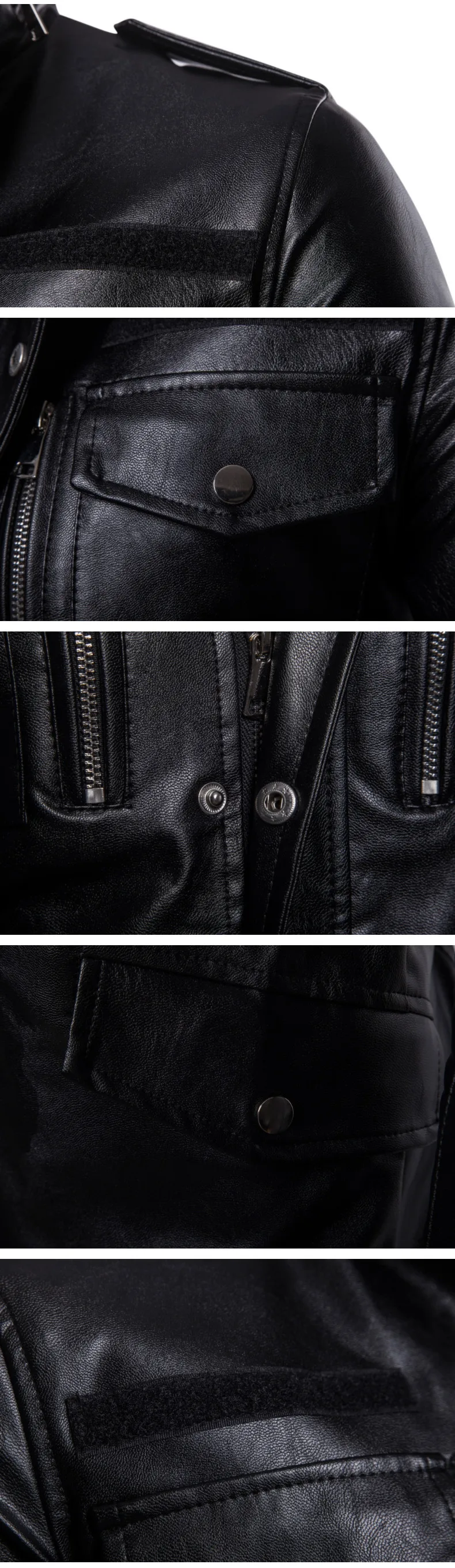 Дропшиппинг Мужская кожаная куртка осень мужская повседневная мотоциклетная куртка из искусственной кожи ветровка пальто мульти-карман