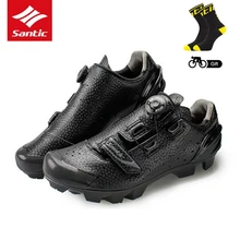 Santic MTB велосипедная обувь мужские дышащие кроссовки для горного велосипеда обувь для верховой езды самоблокирующаяся велосипедная Спортивная обувь Zapatillas Ciclismo