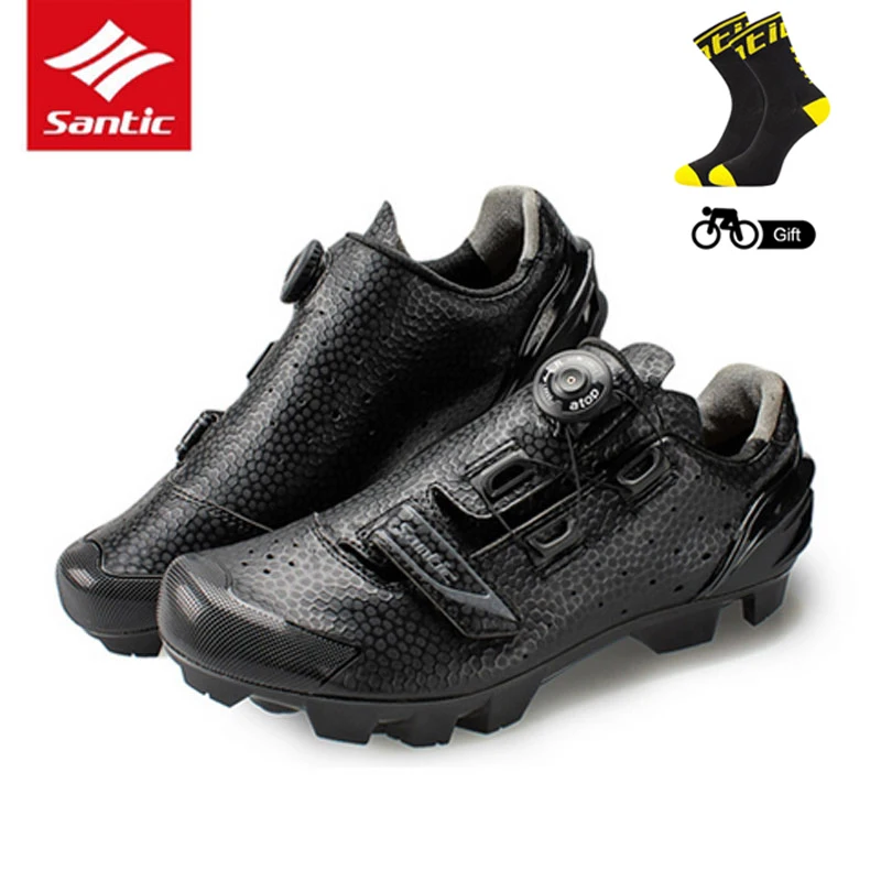 Santic MTB ciclismos Zapatos de los hombres transpirable bicicleta de montaña Zapatillas de deporte montar zapatos de auto-bloqueo bicicleta Deporte Zapatos Zapatillas de Ciclismo