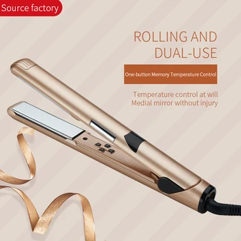 

2 in 1 flat iron hair Straightening Professional hair curler Ceramic Heating Plate hair curling iron for women