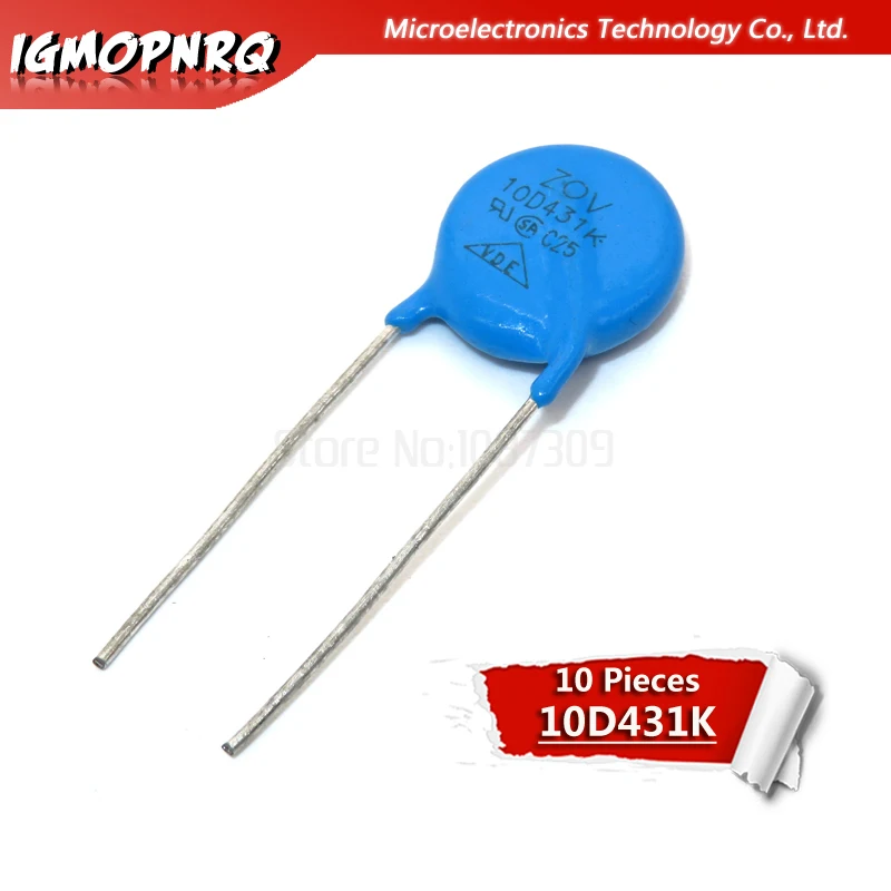 10 шт. Варистор 10D431K 430V пьезорезистор 10D431 | Электронные компоненты и