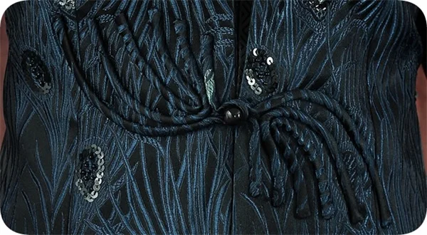 Распродажа синее китайское женское шелковое пальто традиционный v-образный вырез Тан костюм цветочный тонкий пиджак Национальный Костюм Размер S до XXXL