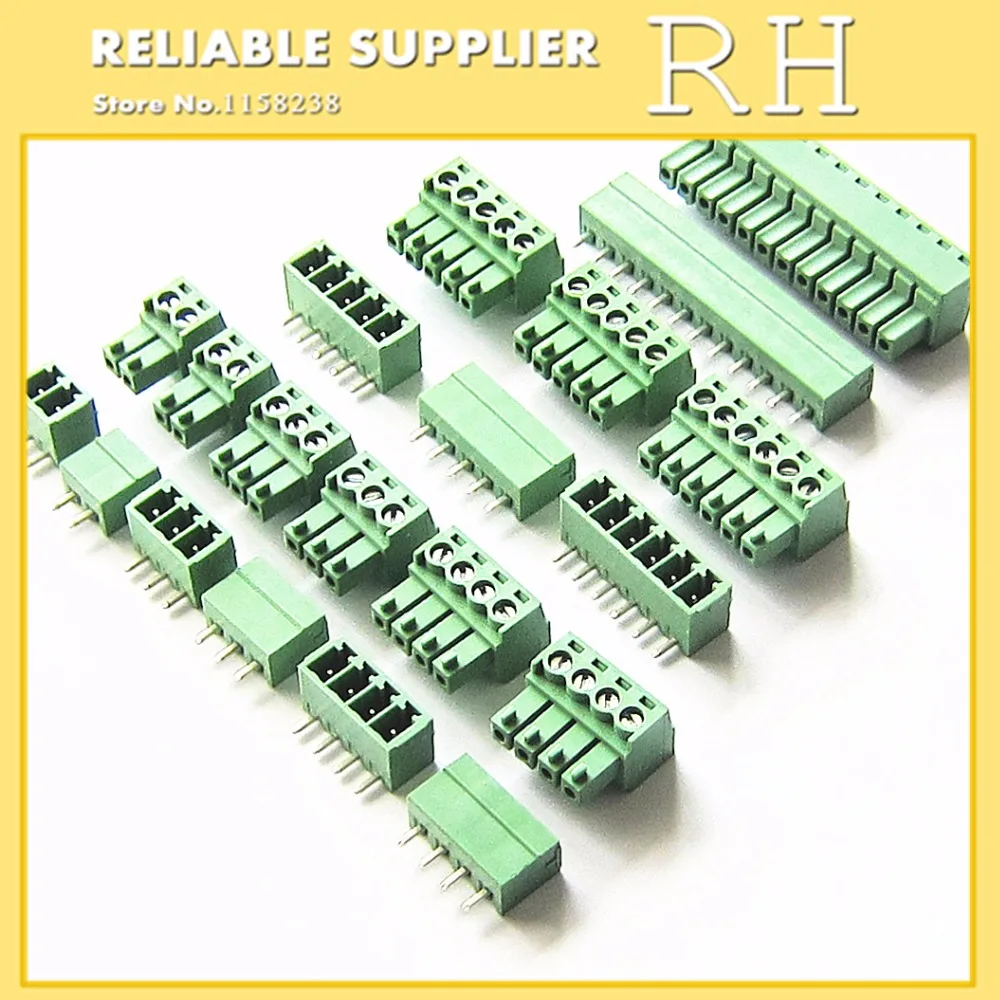 

10PCS/lot 15EDGK3.81 2P 3P 4P 5P 6/7/8/9/10/11/12P 3.81mm Splice Curved needle