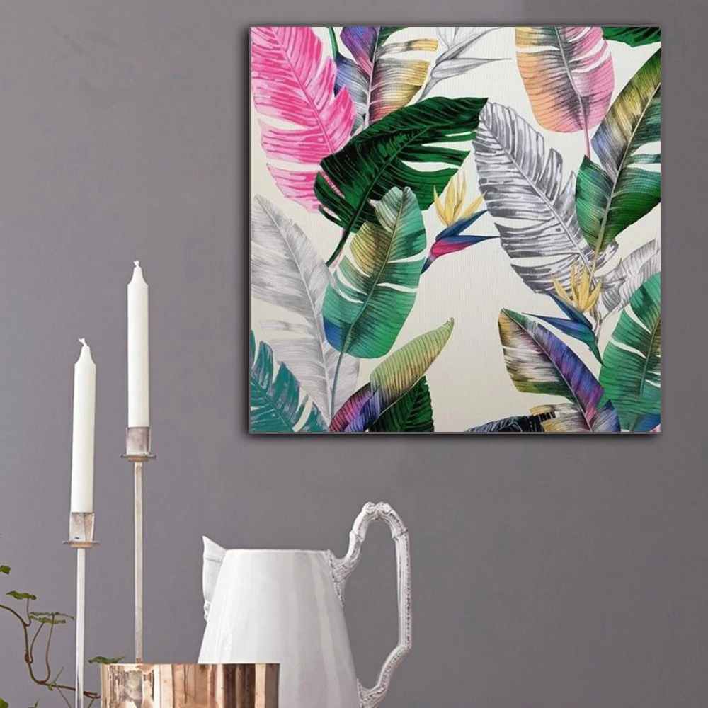 

5d diamond painting new arrival Nordic diamond painting feather flower full square diamond embroidery home decoration without
