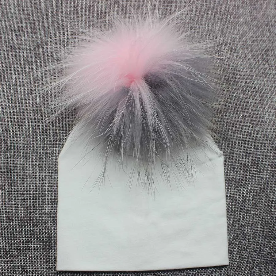 Baby Cotton Hat Girl Boy 0-2Years Newborn Hat Kids Pom Pom Black White Grey Pink Beanie Knit Spring Autumn Winter Cap