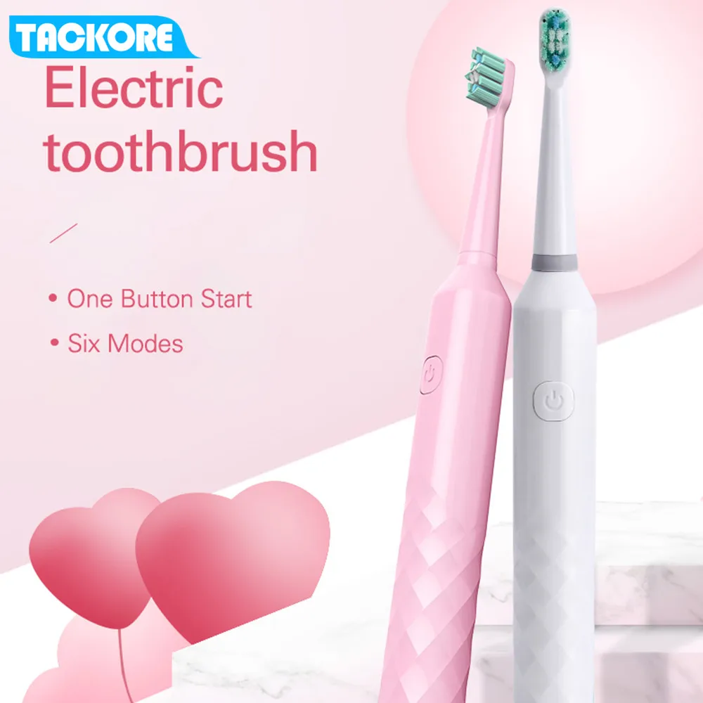 

New Electric Toothbrush for Adult Battery Toothbrush with Replaceable Toothbrush Heads Sonic Toothbrush 6 Modes