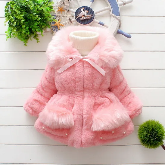 Красивое зимнее пальто для девочек; куртки из искусственного лисьего меха; Верхняя одежда для детей ясельного возраста; детское плотное теплое пальто; парки для пальто - Цвет: style  4