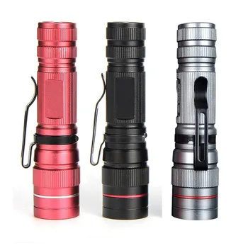

mini LED Flashlight 3-mode White Light 490lm Zoomable Flashlight Pocket Torch LED Lamp Torchlight AA 14500 Keychain Light