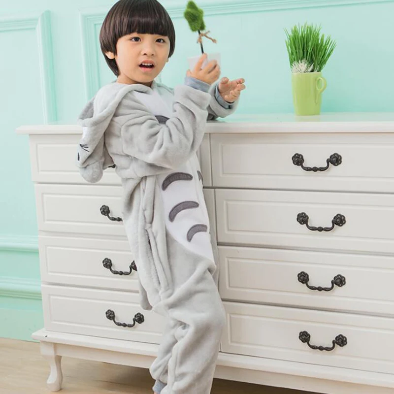 Kid Totoro cosplay кигуруми, комбинезон, детский мультяшный аниме-комбинезон, костюм для девочек и мальчиков, милые животные, маскировка, одежда для сна, пижамы