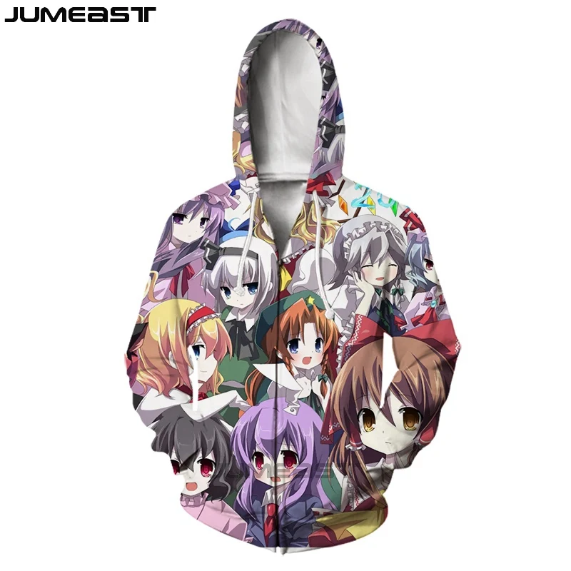 Jumeast бренд для мужчин/для женщин 3D печатных мультфильм аниме куртка с длинными рукавами Новая мода спортивный пуловер Весна Толстовки на молни