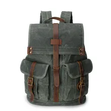 Nesitu impermeable Vintage cian verde ejército gris lona hombres mochilas mujer mochila 14 ''Laptop hombres bolsas de viaje # M5252