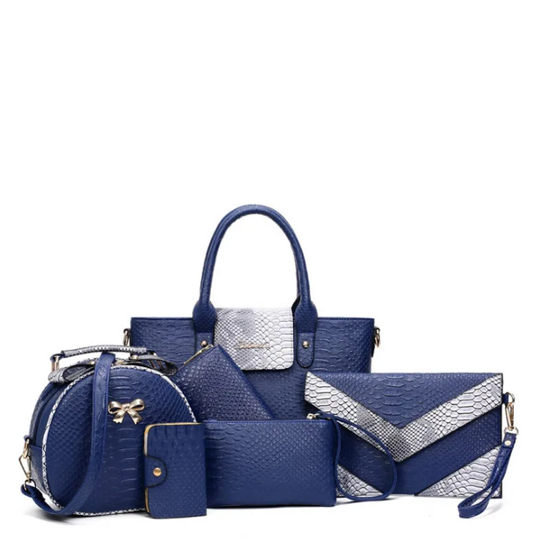 

6pcs/set Women Handbag Set Sac a main Fashion Designer PU Leather Crossbody Bag Ladies Shoulder Messenger Bag Bolsa Feminina