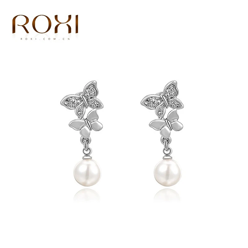 

ROXI Vacation Gift Butterfly Earrings, Color Austrian crystals 100% handmade Fashion Jewelry Statement Earrings