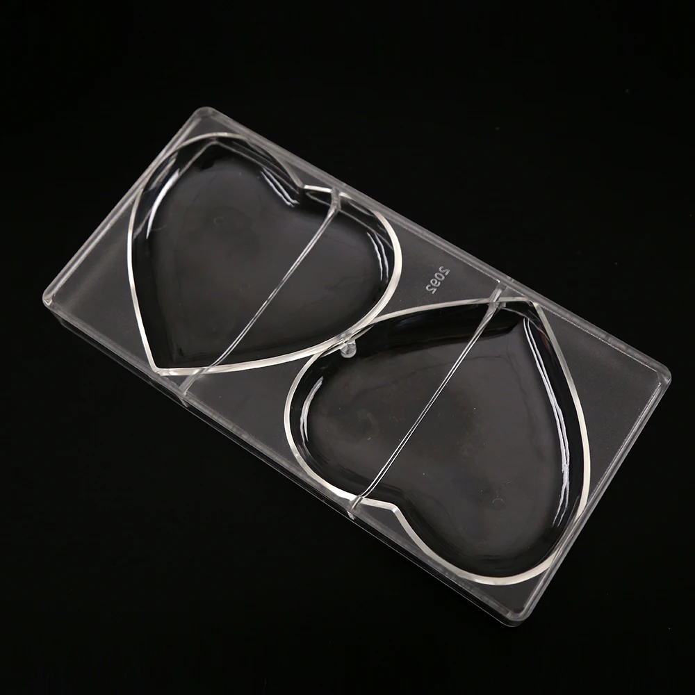 Wholesale large heart shaped chocolate bar mould polycarbonate wedding chocolate lolly moulds plastic lollipop chocolate molds