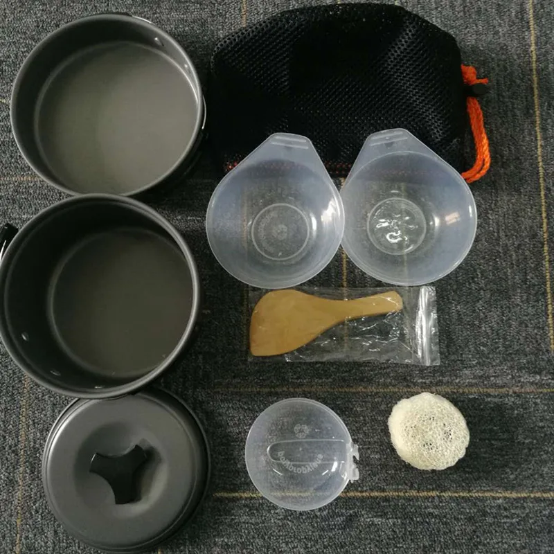 Легкий портативный набор для приготовления пищи на открытом воздухе, походная кухонная посуда, набор для альпинизма, снаряжение для пеших прогулок, складной набор для пикника