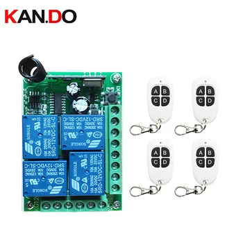 

DC12V 4CH 10A RF 315mhz Wireless Switch Relay Receiver Remote Controllers Waterproof Transmitter Garage Door/ window /lamp