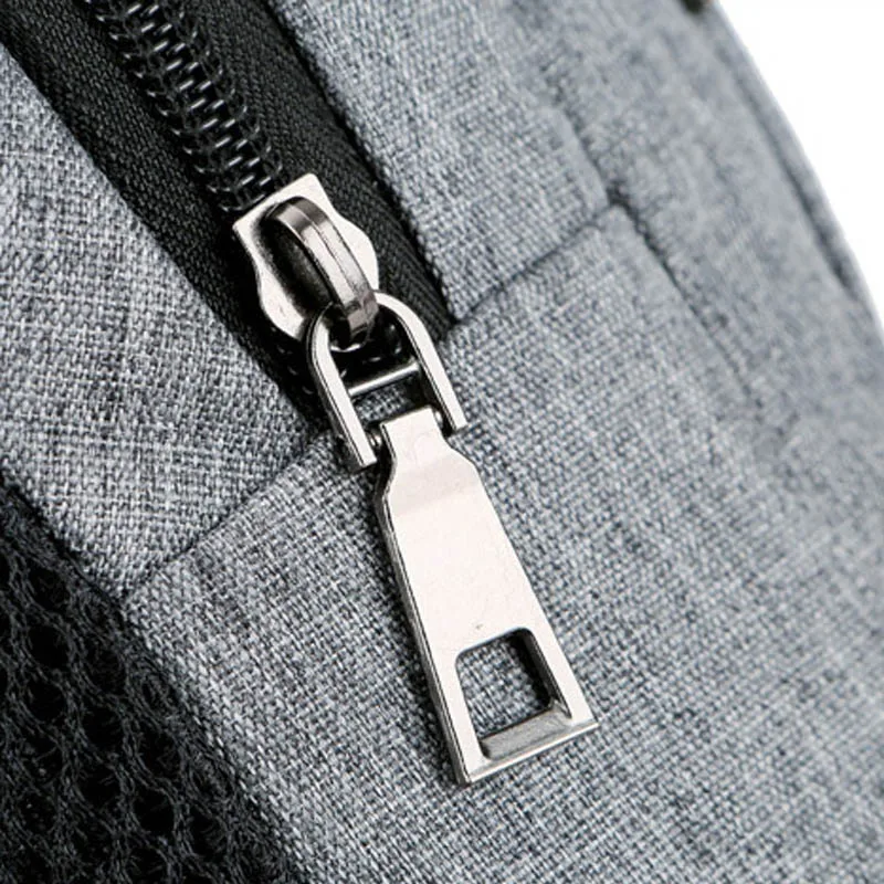 USB Charging Men Backpack Canvas Anti Theft Teenager Chest Bag Women Headphone Hole Casual Shoulder Bag Sac A Dos Homme BP0222 (13)