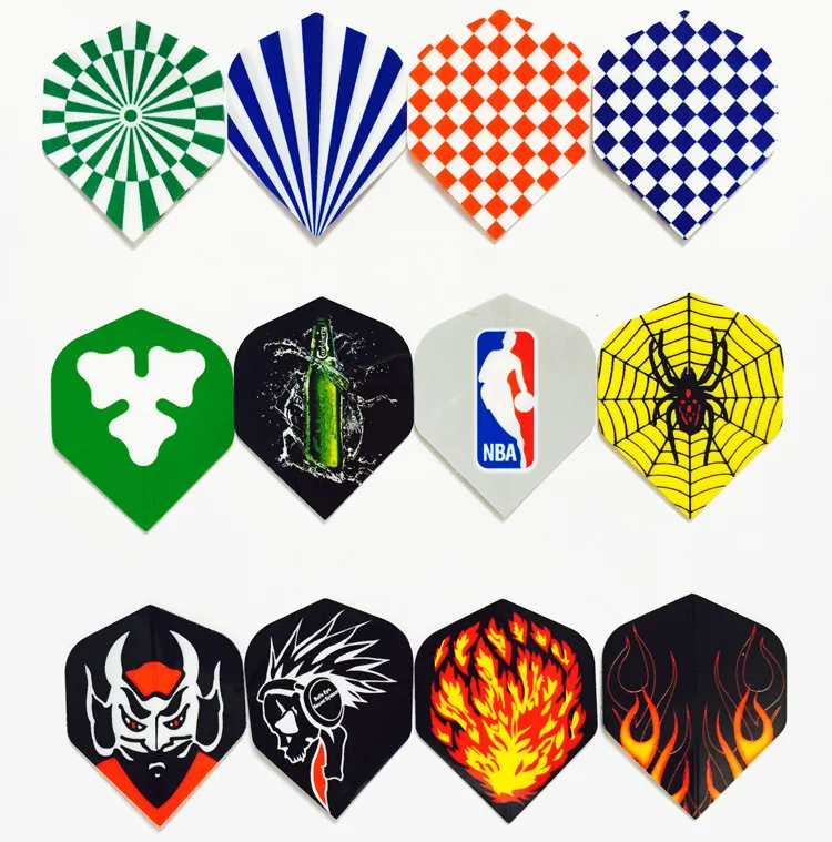 

60pcs/Lot Popular Pattern Nice Darts Tail Flights Wing Mixed Style for Professional Darts Wing Tail Cool Outdoor Sports